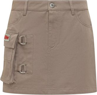 Off-white CO GAB PKT Mini Skirt - Dames - Korte rokken - Bruin - M - Rokken