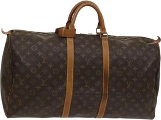 Louis Vuitton Pre-owned Weekendtas - Dames - Vintage Weekendtas - Bruin - ONE Size - Leer - Vintage