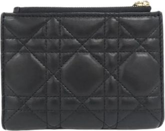 Dior Pre-owned Lady Dior Lambskin Wallet - Dames - Vintage Accessoires - Zwart - ONE Size - Leer - Vintage