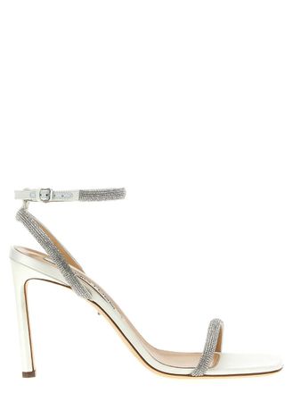 Sergio Rossi White Amkle Strap Heels