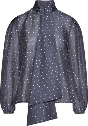 Silvian Heach Tiniz Top - Dames - Blouses - Blauw - XS - Nylon - Overhemden