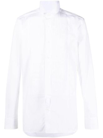 Tom Ford Camicia con pettorina plissettata - Bianco