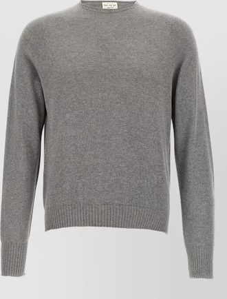 Maryya cashmere cotton crew neck long sleeve sweater