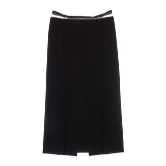 Helmut Lang Elegant Front-Slit Skirt