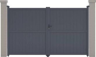 Habitat et Jardin Habitat Et Jardin - Cancello in alluminio Maurice - 299,5 x 180,9 cm - Grigio