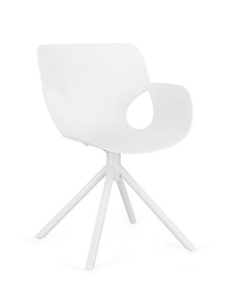 BIZZOTTO Juego 2 sillas acero blanco