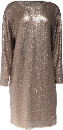Max Mara Weekend Sequined Mini Dress in Brown Polyester