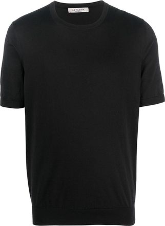 La Fileria short-sleeved cotton jumper - men - Cotton - 48 - Black