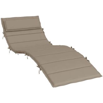 vidaXL Coj&iacute;n De Tumbona De Tela Oxford Gris Taupe 180x60x4 Cm Vidaxl