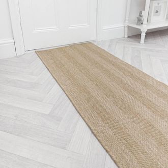 Runrug Carpet Runner Rug - Indoor/Outdoor, Reversible, 2mm - Stripes in Brown | Size: 60 cm x 360 cm