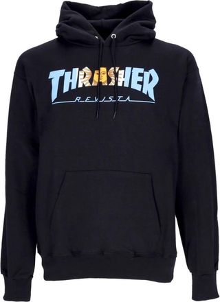 Thrasher Argentina Revista Zwarte Hoodie Lange Mouw - Heren - Hoodies - Zwart - L - Katoen - Hoodies & sweatvesten