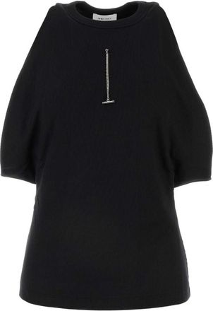 Alexander McQueen Black Draped Armhole Top