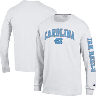 Champion Mens Champion White North Carolina Tar Heels Arch Over Logo 2-Hit Long Sleeve T-Shirt at Nordstrom, Size X-Large
