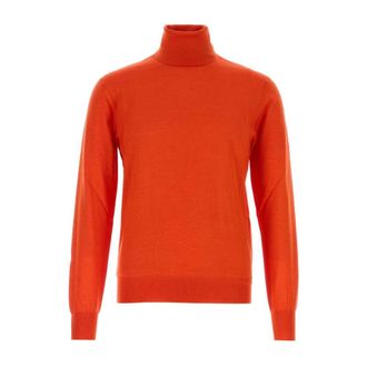 Saint Laurent Turtlenecks, female, Orange, Size: M Pull Col Roule