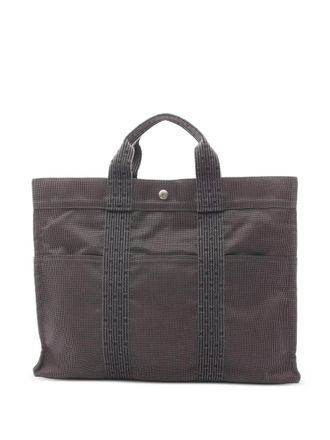 Herm&egrave;s 2010s MM Yale Line canvas tote bag - unisex - Canvas - One Size - Brown