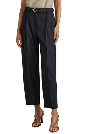 Reiss Freja Belted Pants in Navy at Nordstrom Rack, Size 14
