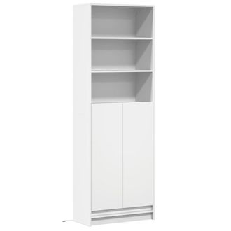 Berkfield Home Highboard with LED White 69x32.5x200 cm Engineered Wood