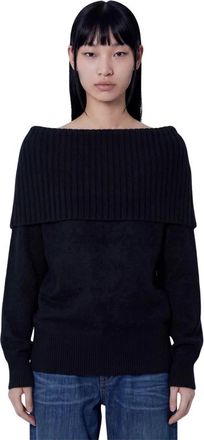 Sportmax Su&eacute;ter de lana con paneles acanalados - Knitwear - Mujer - Negro - M