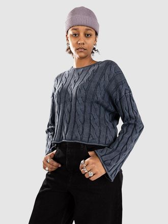 Vans Mila Cable Knit Crop Jersey de Punto azul