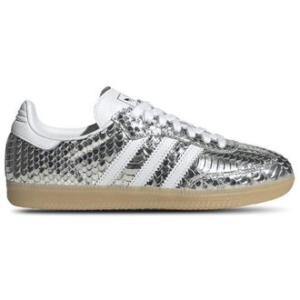 adidas Womens Originals Samba OG - Shoes Gum 3/Footwear White/Silver Metallic Size 10.0
