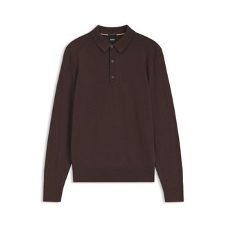 BOSS Merino wool polo sweater