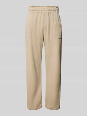 Pegador Wide Fit Sweatpants mit Logo-Stitching Modell Rib in Ecru, Größe XL