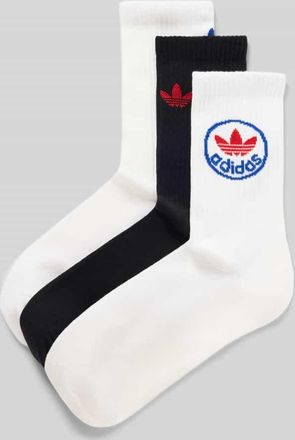 adidas Originals Socken mit Label-Print im 3er-Pack in Weiss, Größe 39/42