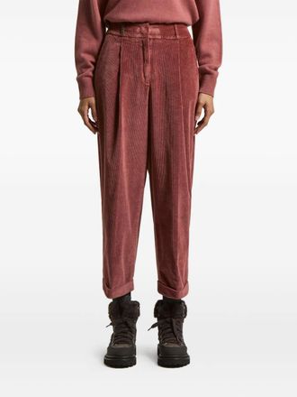 PESERICO corduroy trousers - Red