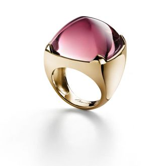 Baccarat Medicis Claret Crystal Ring, Size 6.5