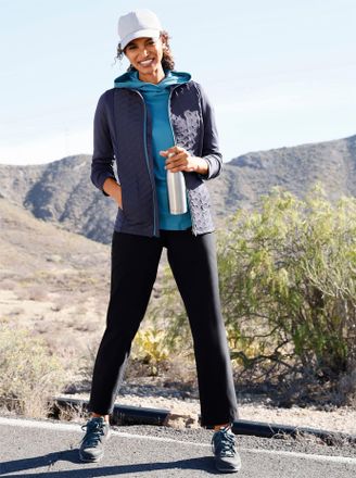 Catamaran Funktionsjacke CATAMARAN, Damen, Gr. 38, blau (marine, topas), 90% Polyester, 10% Elasthan, Einsatz:100% Polyester, Wattierung:100% Polyester, unifarb