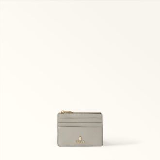 Furla Camelia Porta Carte Di Credito S Stone Gray Grigio Pelle Stampata Donna