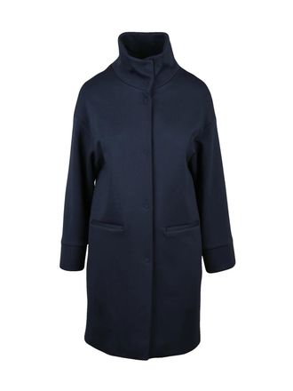 Olivier Horigamy Midnight Blue Virgin Wool-Blend Coat