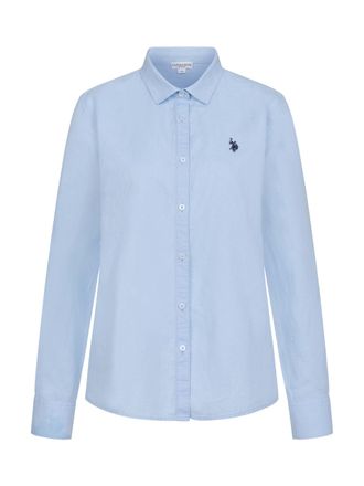 U.S.Polo Association dames linnen blouse van linnen-katoenmix
