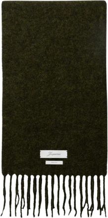 Jacquemus LEcharpe Carro - unisex - Wintersjaals - Groen - ONE Size - Wol - Accessoires