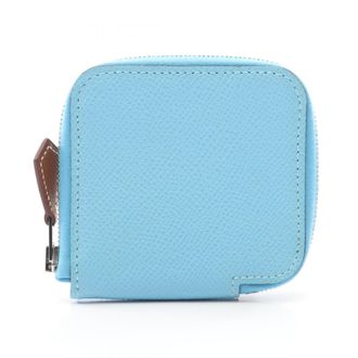Herm&egrave;s Blue Epsom Leather Coin Purse/Coin Case (Pre-Owned)