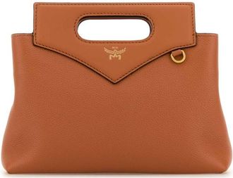 MCM Brown Soft Diamond Mini Shoulder Bag