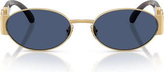 Versace Sunglasses Ve2299 100280 Gold/Dark Blue Men
