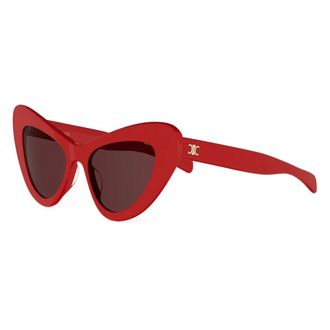 Celine Celine - Triomphe Mini HD Zonnebril - unisex - Accessoires - Rood - Maat: 52 MM