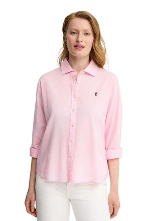 Polo Club Womens Long Sleeve Loose Fit Shirt SHIRT-L-S26 - Pink - Size Medium