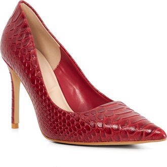 Dune London Womens Ladies Assured - Leather Court Shoes - Red - Size UK 5