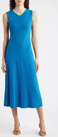 Elie Tahari The Lori Sleeveless Sweater Midi Dress in Blue Palace at Nordstrom Rack, Size X-Small