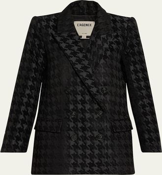 L'agence Cambrie Oversized Houndstooth Blazer