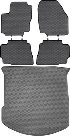 OEM Juego De Alfombrillas De Goma Para Coche Y Maletero Para Ford Mondeo Iv Estate (2011-2014)