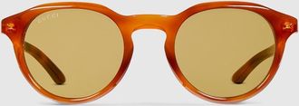 Gucci Round Frame Sunglasses, Brown