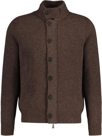 Gran Sasso Cardigans - Heren - Truien - Bruin - Maat: 2XL