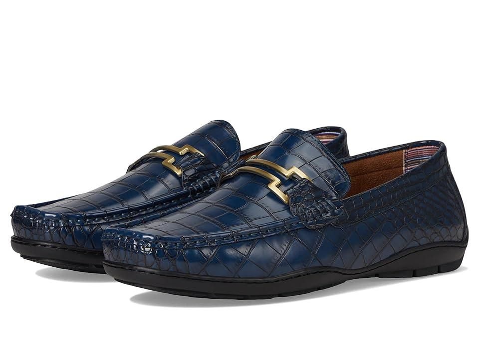 Stacy Adams Colfax Blue Suede Shoes Penny Loafer Slip On  display picture 3