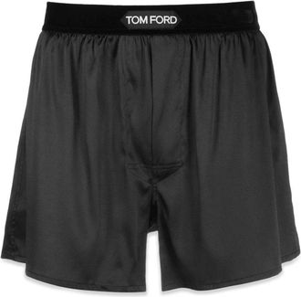 Tom Ford Logo Relaxed Fit Silk-Blend Boxer Shorts