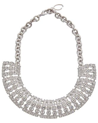 Oscar De La Renta Round Rhinestone Necklace