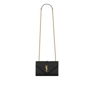 Saint Laurent Shoulder Bags, female, Black, Size: ONE SIZE Envelope Small Bag