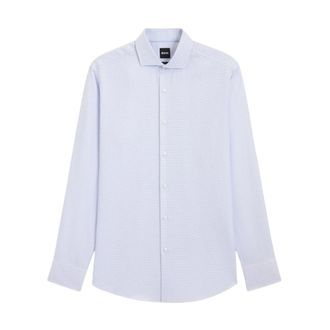 HUGO BOSS Overhemden, Heren, Blauw, XL, Katoen, Hank Shirt